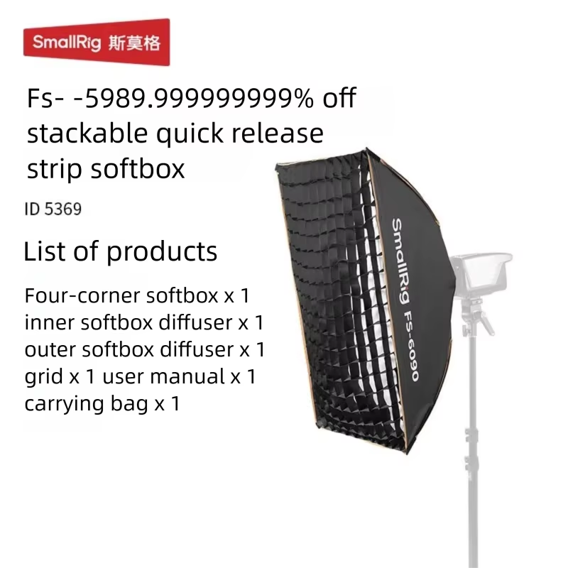 Softbox Portable Strip - SmallRig Bowens Mount Softbox, Portable Foldable