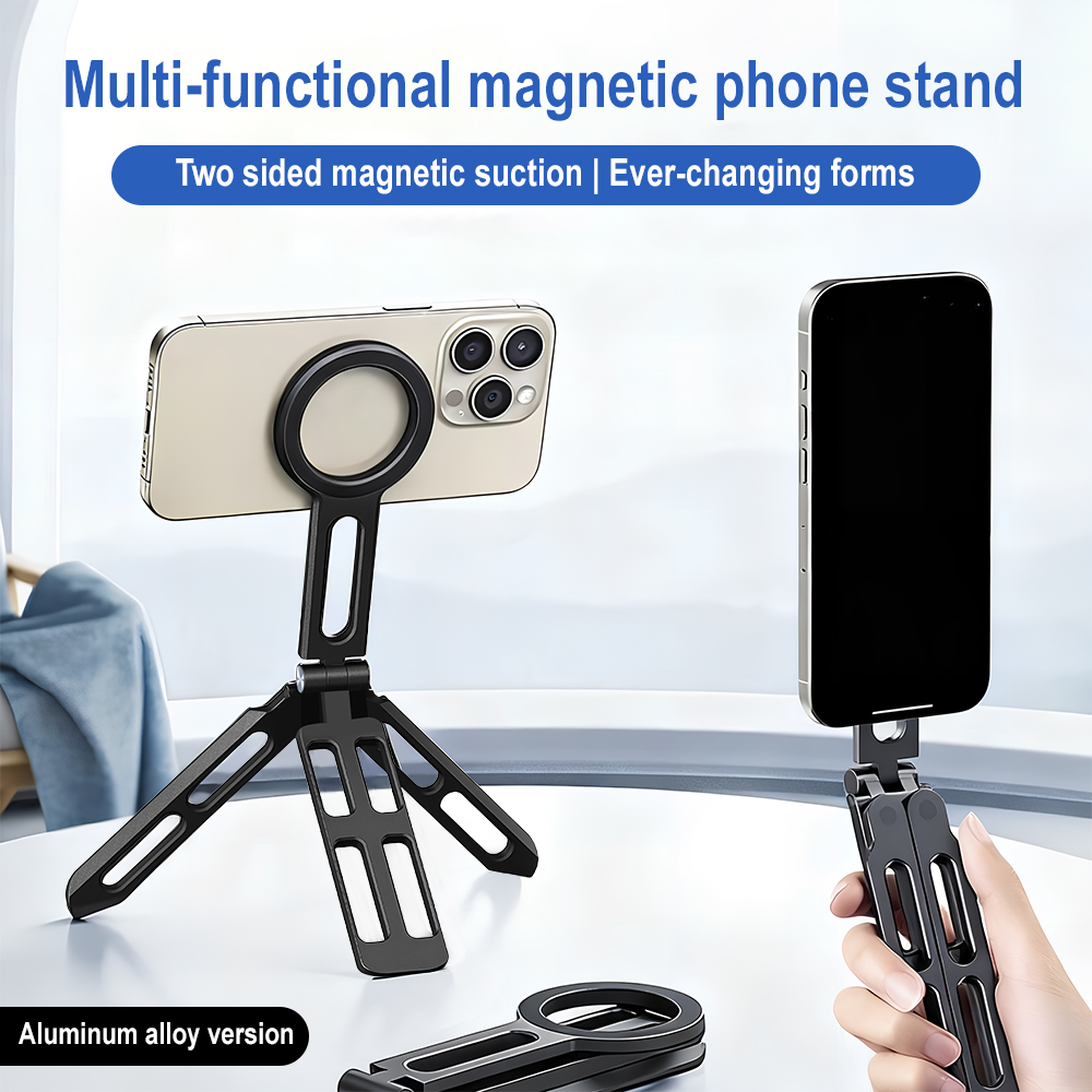 Photography Lighting Video - Magnetic Phone Holder Four-axis 360° Rotation