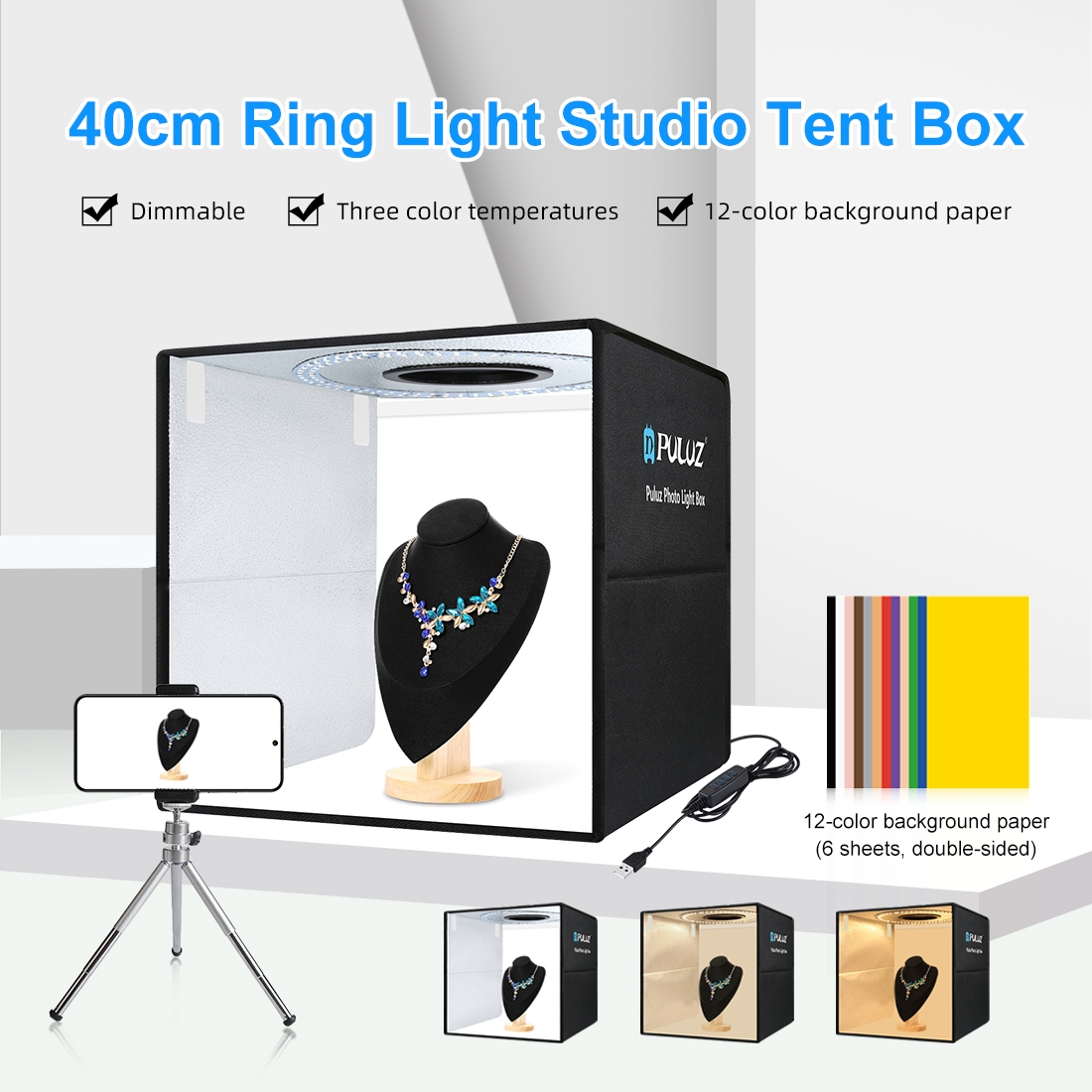 PULUZ 40cm Folding Portable Ri - огляд і ціна Photography Lighting Styles