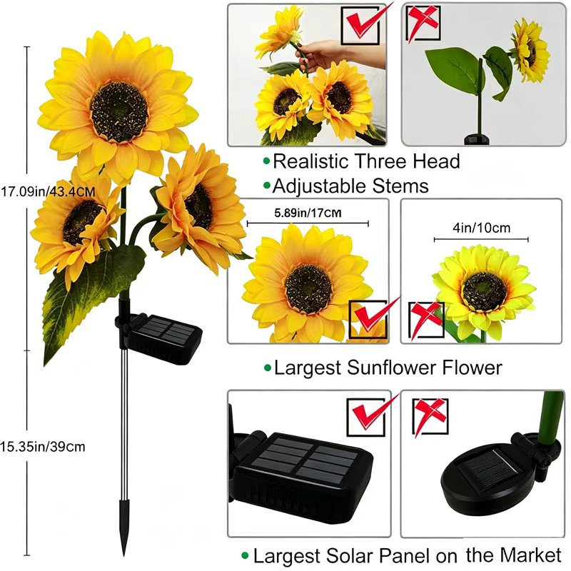 2 Pack Solar Sunflower Outdoor - огляд і ціна Flower Photography Led Lighting Pack