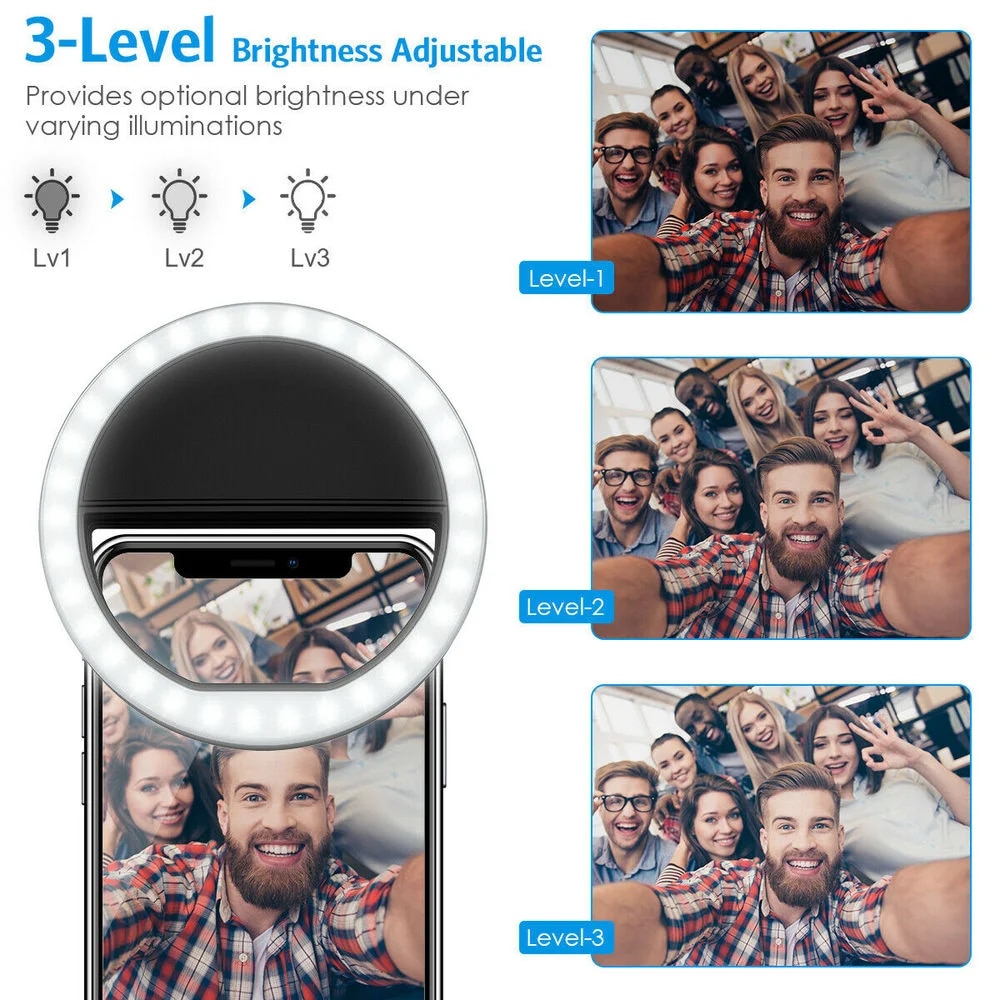 USB Rechargeable LED Selfie Ri - огляд і ціна Photography Lighting Background