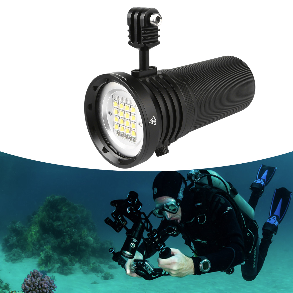 W167 Rechargeable LED Dive Lig - огляд і ціна Photography Lighting Angles