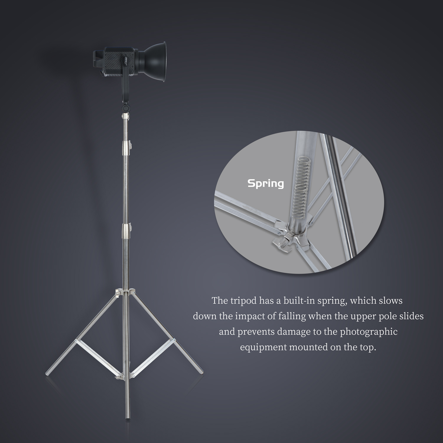 SH 2.8M Stainless Steel Light  - огляд і ціна Photography Lighting Background