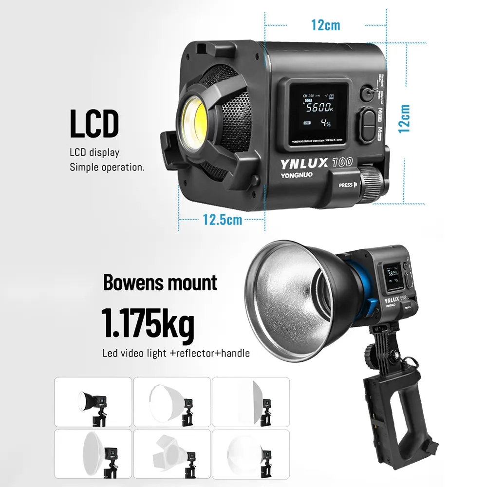 YONGNUO YNLUX100 100W 3200K-56 - огляд і ціна Lighting In Photography Studio