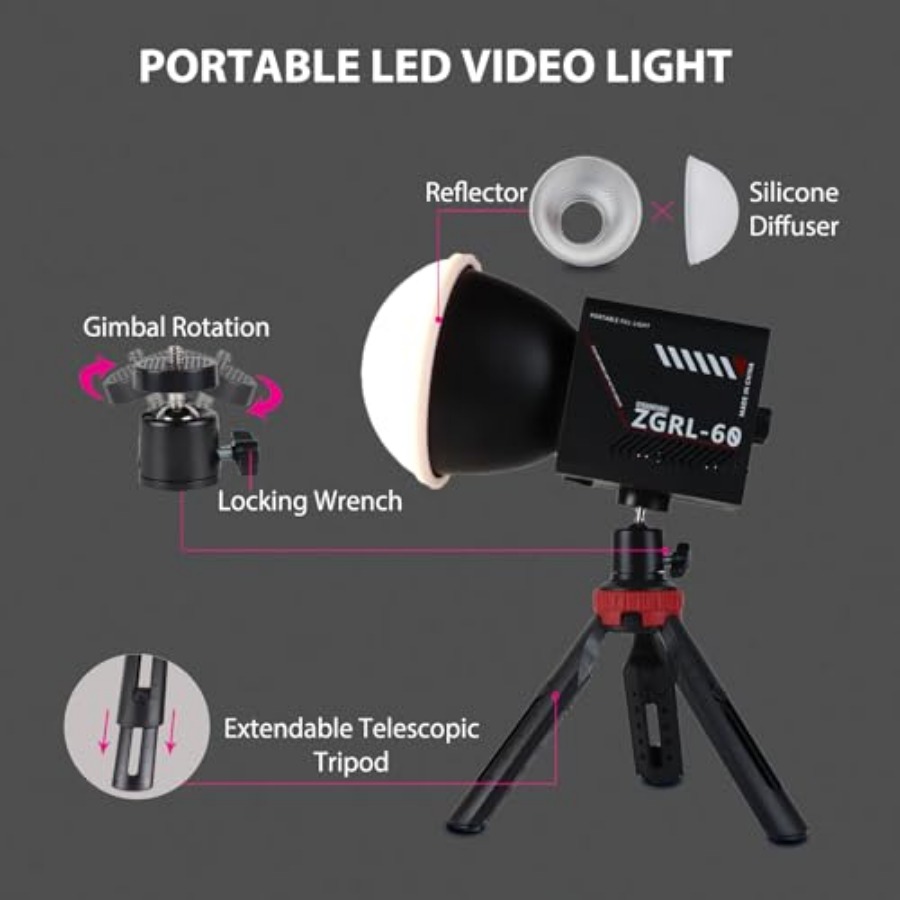 60W COB LED Video Light Handhe - огляд і ціна Lighting In Photography Studio