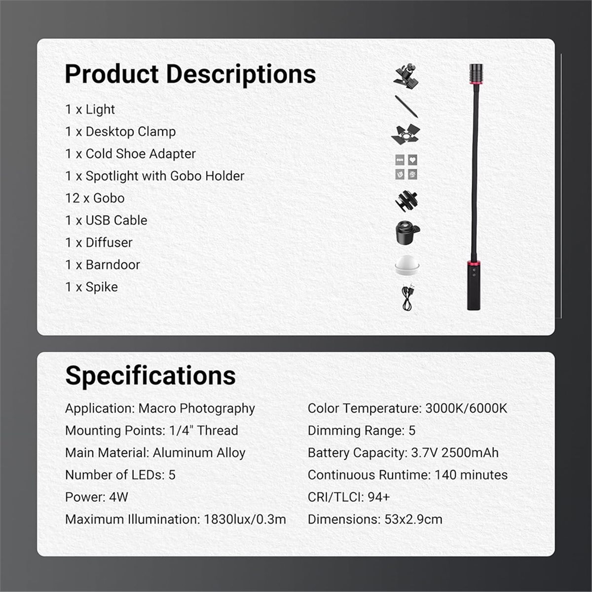 goodidea LED Light for Macro P - огляд і ціна Photography Lighting Angles