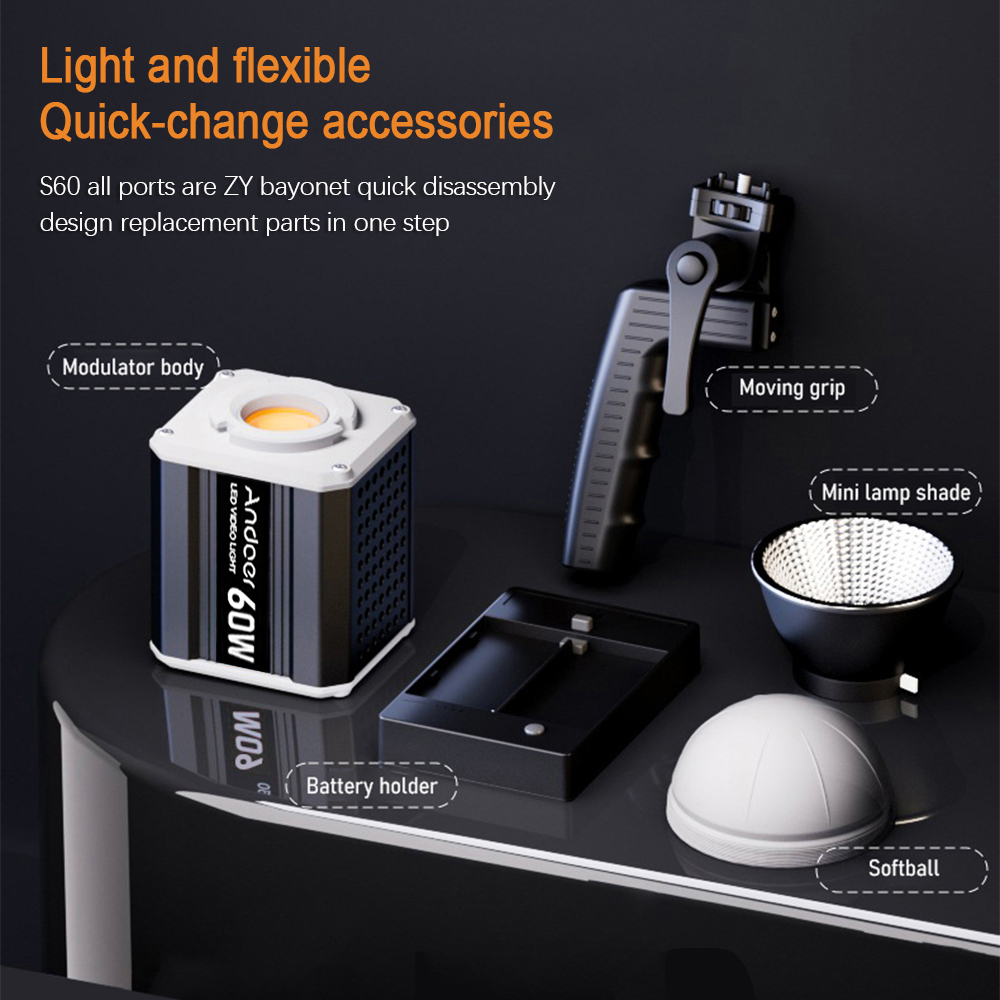 Andoer Tri-Color LED 60W COB P - огляд і ціна Photography Lighting Styles