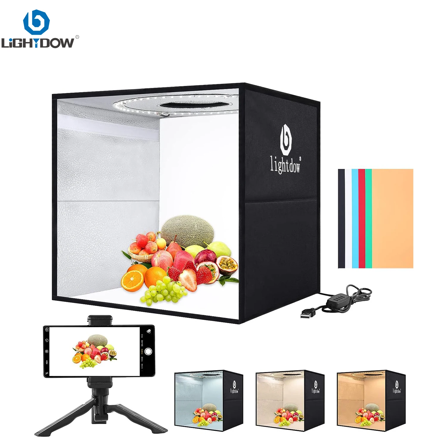Lightdow Dimmable Photo Box LE - огляд і ціна Photography Lighting Background